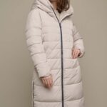 Keilafur Long Padded Hooded Coat model 1- Rino & pelle