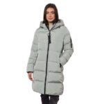 Jade Long Hooded Coat Artichoke - Rino & Pelle