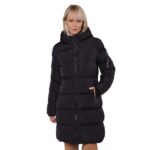 Jade Long Hooded Coat Black - Rino & Pelle